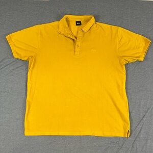 Boss Yellow Polo Shirt Short Sleeve Classic